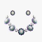 Midnight Bloom CZ Necklace & Earring Set