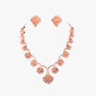 Peach Blossom Vine Necklace & Earring Set