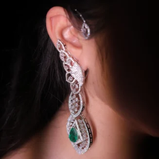 Emerald Luxe Ear Cuff Earrings